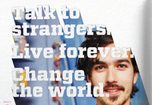 talk to strangers headline in vitesse font